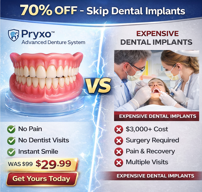 70% off! ⏰Pryxo™ Complete Dentures