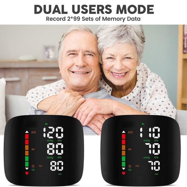 Wrist Blood Pressure Monitor – LED Display, Adjustable, Health Tracking V